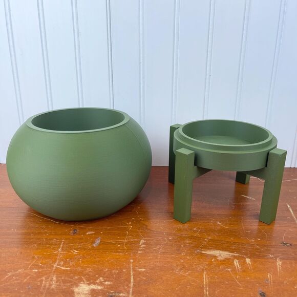 Rono Simple Indoor Planter w/ Drainage Hole and Drip Tray, houseplant - Picture 7 of 10